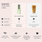 Pop & Bottle, Classic and Matcha Oat Milk Lattes - Reishi and Maitake Mushrooms, Green Tea, Cold Brew, Coffee Berry, MCT Oil, Organic, Dairy & Gluten Free, Vegan - 8 Fl Oz, (Pack of 12), 6 Each