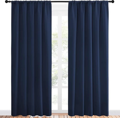 NICETOWN Navy Curtains Blackout Draperies - Image 2