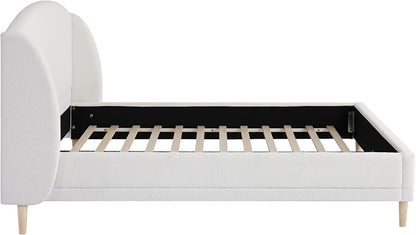 Christopher Knight Home Hazel Queen Size Bed Frame, Upholstered Platform Bed - Image 6