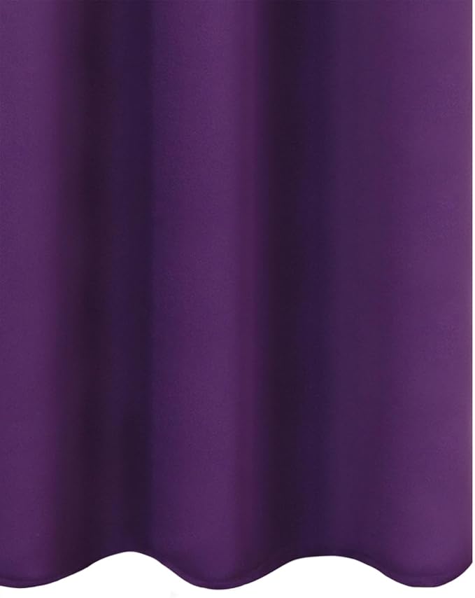 Blackout Curtains 52 x 120 Inch Long Purple Curtains Set of 2 Panels Room - Image 8