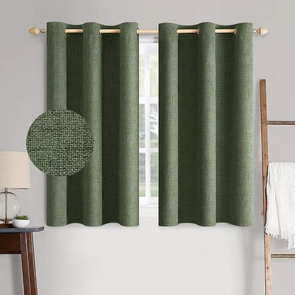MIULEE 100% Blackout Linen Curtains by MIULEE