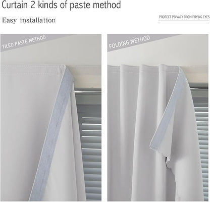 Portable Light Blocking Curtains Self-Stick Design, Removable Adhesive Window - Image 6