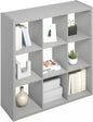 Furinno Simple Cube Storage Organizer, 9-Cube Display Shelf, Open Back Shelving by Furinno-FitsYourSpaceFitsYourBudget