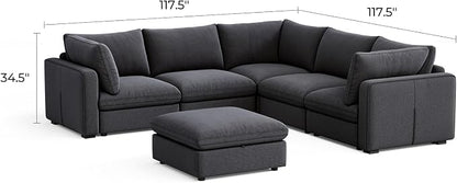 LINSY HOME Oversized Modular Sectional Sofa, Rubik V Modern Sectional Couch Set - Image 2