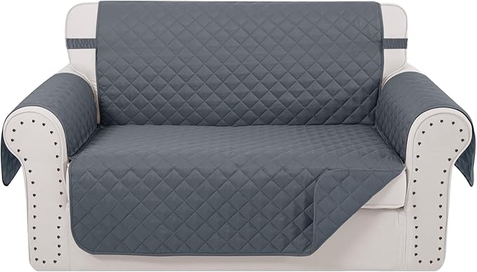 Reversible 45" Small Loveseat Sofa Covers, Dark Blue | Loveseat Covers by LuxshareHome