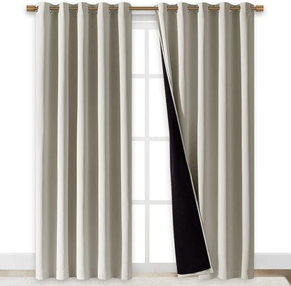 NICETOWN 100% Blackout Window Curtain Panels, Cold and Full Light Blocking - Image 2