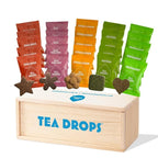 Tea Drops Sampler Box 25 Count | Organic Dissolvable Loose Leaf Tea | Iced or Hot | On-The-Go Naturally Sweetened Organic Chai, Rose Earl Grey, Citrus Ginger, Peppermint, Matcha | 25 Servings - 5 Per Flavor