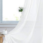 NICETOWN White Sheer Curtains 84 inches Long, Chiffon Semi Sheer Curtain Panels by NICETOWN
