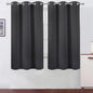 Dark Grey Thermal Blackout Curtains/38 x 63 Inch/Set of 2 Panels Room Darkening by Lemomo