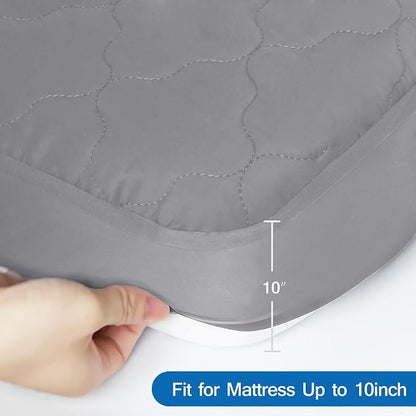 Cot Mattress Pad Protector Waterproof, Quilted Cot Size Mattress Cover 30" X - Image 5
