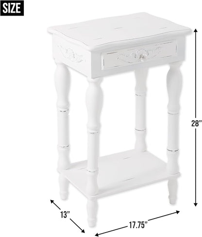 Sunshine Megastore Carved White Side Table - Image 3