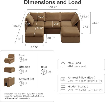 mopio Oversized Modular Sectional Sofa - Image 2