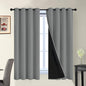 Yakamok Dove Grey 100% Blackout Curtains 63 Inches Long 52" Wide 2 Panel | by Yakamok