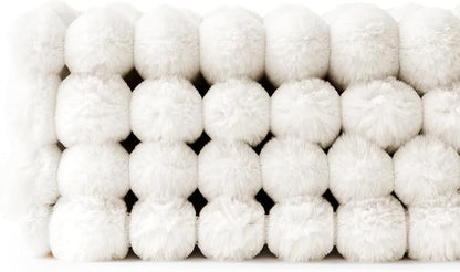 MIULEE Faux Fur Plush Decorative Throw Pillow Covers 20x20, Pure White | Set of - Image 6