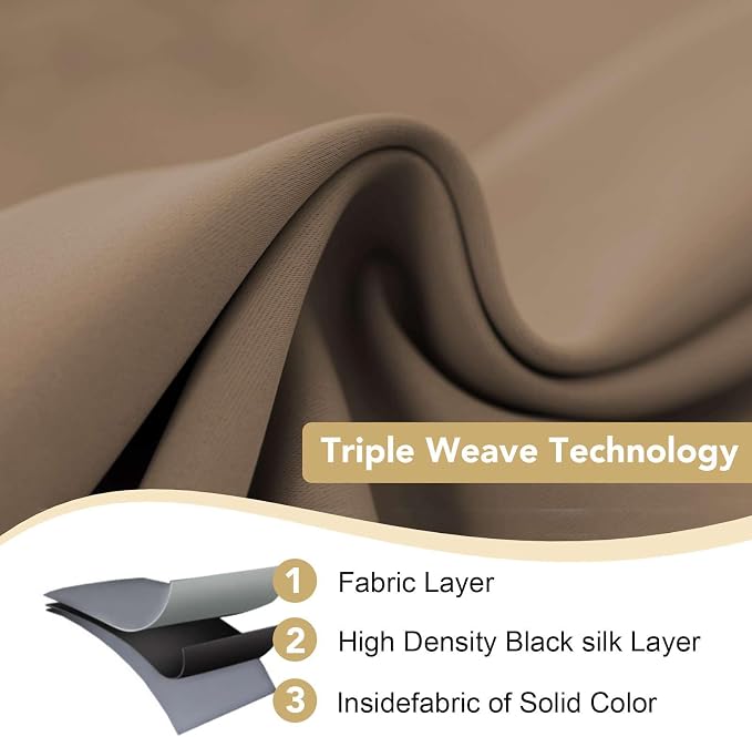 H.VERSAILTEX Blackout Curtains for Bedroom Thermal Insulated Room Darkening - Image 3