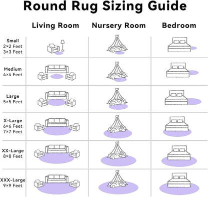 OLANLY Light Purple Round Rugs for Bedroom - Image 8