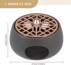 Ceramic Tea Pot Warmer Heater Set Japanese Pottery Teapot Warmer Base Tea Light Candle Holder Tea Stove Warmer for Tea Set Coffee Cup Tea Pot