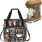 cfpolar Coffee Maker Storage Bag, Waterproof Travel Carrying Storage Tote Bag Organizer Case, Compatible with K-Mini or K-Mini Plus, And Suitable for Other Accessories， With Pockets for K-Cup Pods