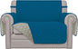 Easy-Going Reversible Couch Cover, Oversized Chair, Peacockblue/Beige | Machine by Easy-Going