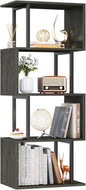 Furologee Geometric Bookshelf 5 Tier Bookcase, Industrial S-Shaped Display by Furologee