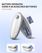 CIRCLE JOY Electric Can Opener, One-Touch Automatic Can Opening with Smooth Edges, Food Safety Handheld Battery-Operated Can Opener for Kitchen and Seniors,Silver