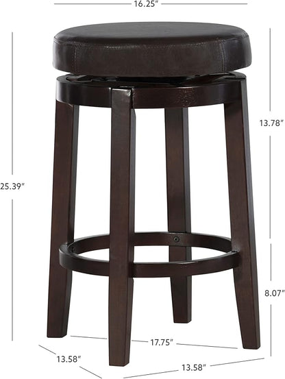 Linon Maya Brown Counter Stool - Image 3