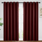 Yakamok Room Darkening Curtains 62x84 inch Length Burgundy Red-Living Room | 2 by Yakamok