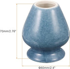 HARFINGTON Ceramic Chasen Stand 70mm Matcha Whisk Holder Teas Set Whisks Stand Traditional Matcha Tea Chasen Holder Tea Set Accessories for Tea Tasting, Blue