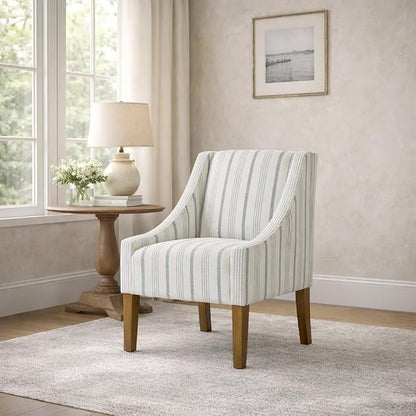 Homepop Home Decor Upholstered Classic Swoop Arm Accent Chair Accent Chairs - Image 4