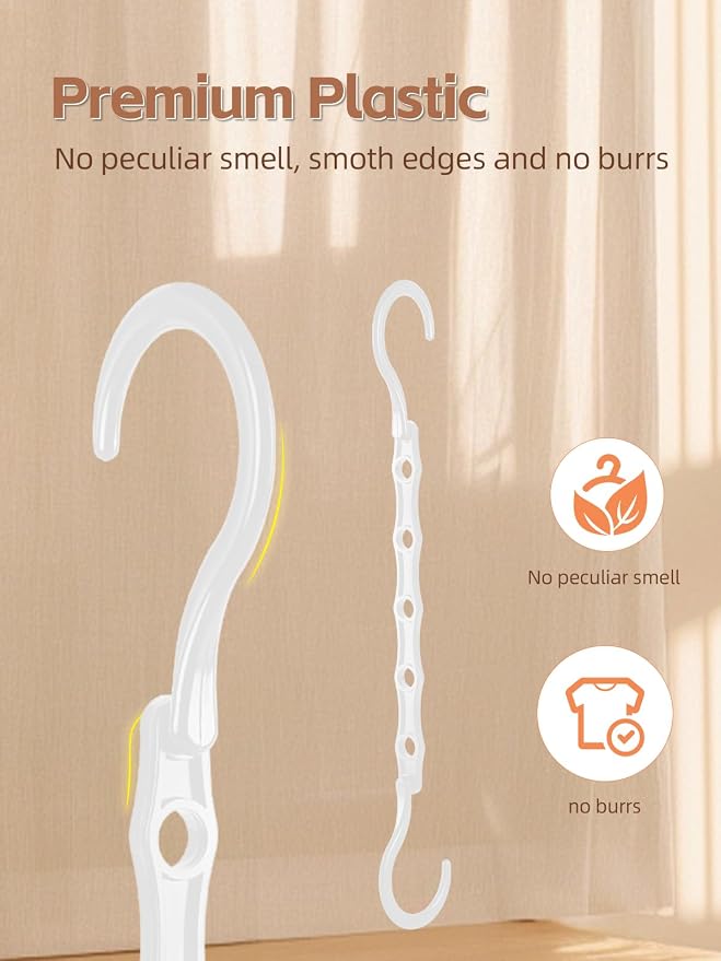 HOUSE DAY White Magic Space Saving Hangers, Premium Smart Hanger Hooks - Image 6