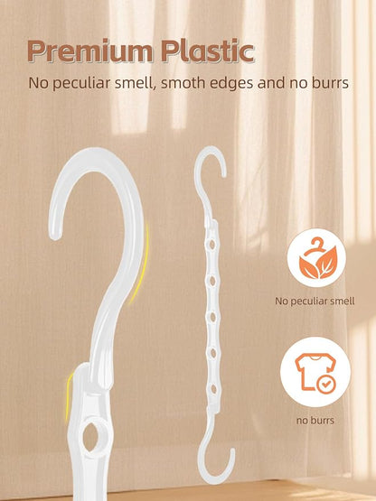 HOUSE DAY White Magic Space Saving Hangers, Premium Smart Hanger Hooks - Image 6