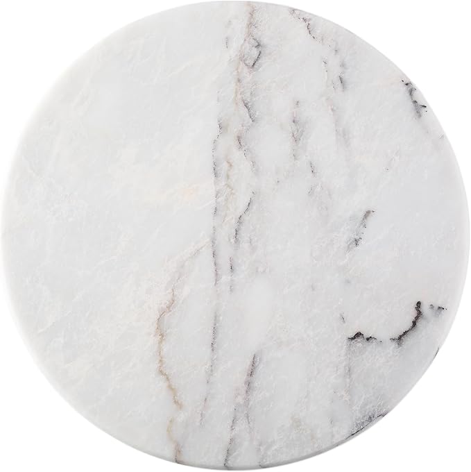 Koville Milas Lilac Marble Cutting Board for Kitchen, 16" Large Marble Cheese Serving Board for Baking, Charcuterie, Pastry, Trivet, Non-Stick Heat Resistant Stone Cutting Boards for Kitchen Counter