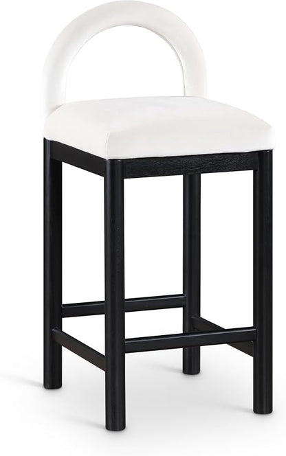 Meridian Furniture 11035Cream-C Conrad Collection Art Deco Counter Stool by MeridianFurniture