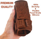 C-CO Food Grade Break-Apart Chocolate Molds, Set of 4 Packs Non-Stick Silicone Protein and Energy Bar Molds