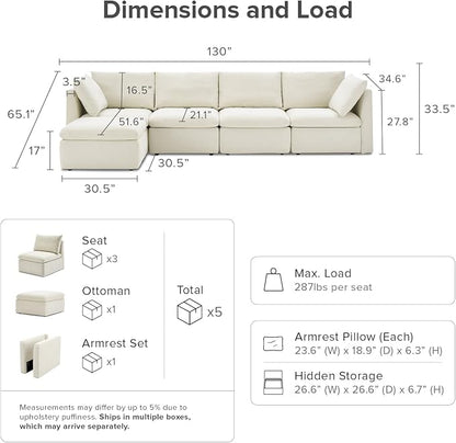 mopio Oversized Modular Sectional Sofa - Image 2