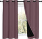 NICETOWN 100% Blackout Curtains 54 inches Long, Double-Deck Completely Blackout by NICETOWN