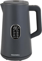 1.5L Electric Kettle Stainless Steel, Double Wall Cool Touch Teapot, Fast Boil,5 Temperature Control, LED Display, Auto Shut-Off, BPA-Free,Keep Warm Function, Ideal for Tea & Coffee,Gray