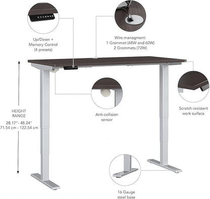Bush Business Furniture 48-inch Electric Height Adjustable Standing Desk - Image 3
