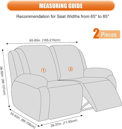 VANSOFY Oversized Recliner Cover, 2-Pieces Stretch Reclining Couch Cover - Image 2