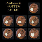 Mini Autumn Cookie Cutter Set-7 Piece-2.0 Inch-Diswasher Safe-Mini Autumn Leaf, Apple, Pumkin, Acorn, Maple, Turkey-Mini Baking Pie Crust Cutter for Thanksgiving