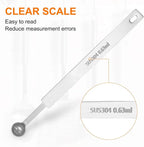HARFINGTON Single Measuring Spoon 1/8tsp (0.63ml) Teaspoon/Tablespoon 304 Stainless Steel Single Tiny Square Bowl Measuring Spoon Long Handle Measure Scoop