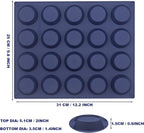Silicone Tart Mold for Baking, Mini Tart Pan, 2 Inch Mini Pie Pans for Mince Pie, Fruit Pie, Blue(2, 2 INCH)