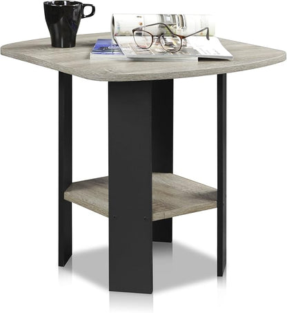 Furinno SIMPLE DESIGN Side Table, 2-Tier Modern End Table by Furinno-FitsYourSpaceFitsYourBudget