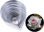 10 Pcs Austin Rose Cutter Set and 2 Pcs Rose Petals Shape Silicone Fondant Mold Veining Petal Sugar Flower Making Tool Cake Decorating Gumpaste Flowers Decor Kit