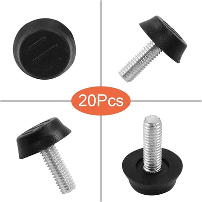 20Pcs 1/4" Thread Adjustable Furniture Levelers, M6 Stainless Steel Screw in - Image 3