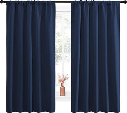 NICETOWN Navy Curtains Blackout Draperies - Image 2
