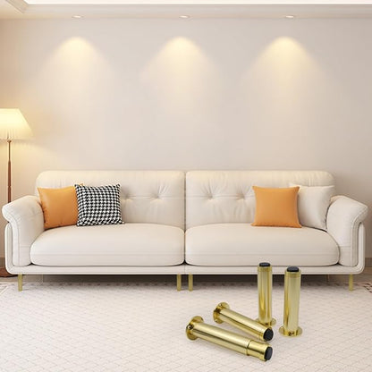 4 Pcs Gold Adjustable Sofa Legs Metal Modern Furniture Legs - Image 8