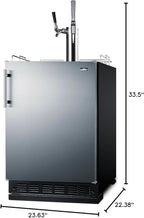 Summit 24" Nitro Cold Brew/Cold Brew Kegerator, Combination Dual Tap Kit, Stainless Steel- SBC7BRSCM2