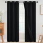 SimpleHome Black 100% Blackout Curtains Room Darkening Living Room 84 Inch | by SimpleHome