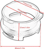 Espresso Dosing Funnel Compatible with Barsetto, Calphalon Temp IQ 58mm Portafilter, Aluminum Alloy, Silver